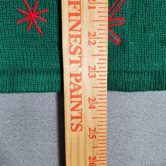 Coldwater Creek Christmas Cardigan Women S Green Ornaments Embroidered Full Zip - Picture 7 of 10